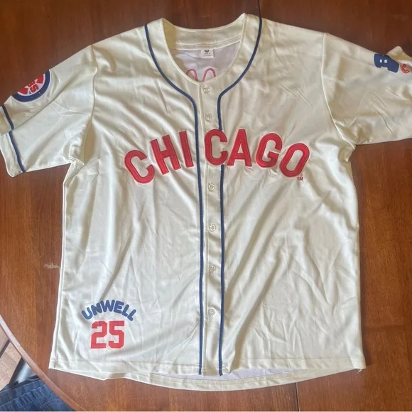 Chicago Cubs Big Al's Takeover adult White and Red Baseball Jersey - Picture 12 of 16